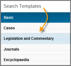 Advanced search comm-leg